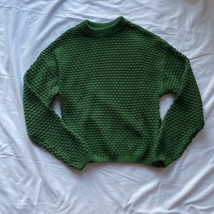 Green Knit Sweater Small